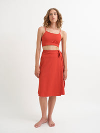 Power Wrap Skirt - Paprika